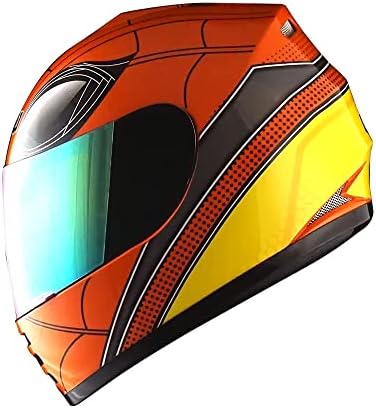 WOW Motorcycle Full Face Helmet Street Bike BMX MX Youth Kids Spider Orange