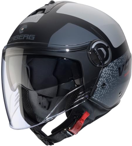 Caberg Riviera V4 X Alpha Casco Jet, nero opaco/grigio, M (57/58)