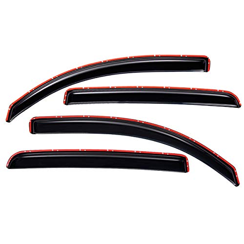 Lightronic WV194446 in-Channel Side Window Visor Deflector Rain Guard, Dark Smoke Shatterproof, 4 PCS Set for 2013-2021 Buick Encore (NOT for Encore GX), 2013-2021 Chevrolet Trax
