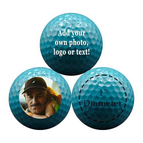 Gbm Light Blue Custom Golf Balls Personalized Golf Balls – Add Photo Logo Or Text For Parties, Events &Amp; Short Game Play, Great Gifts For Father’s Day &Amp; Birthdays, Set Of 12