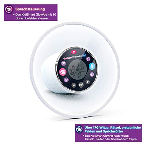 VTech KidiSmart Glow Art 80-531904 luidspreker, bluetooth-muziekspeler, wekker, met spraakbediening, vooraf… - Image 3