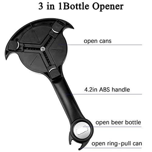 Update Jar Opener For Weak Hands With Seniorsor Arthritis, Effortless Jar Lid Opener For Kitchen, 3-In-1 Multifunctional Bottle Opener Opens Pop-Top Cans Beer Bottles Soda Cans #TOP6