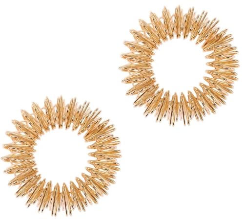 2 anillos de acupresión, manejables y flexibles, para todos los dedos de las manos y los pies, estimulan diariamente las zonas de refrán en casa y de viaje