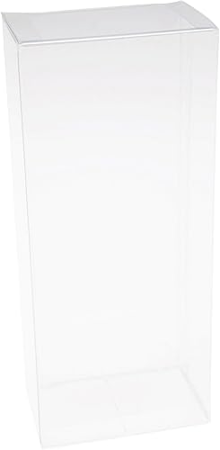 Plymor Caja protectora de almacenamiento de figuras de acción plegable transparente, 3 pulgadas de ancho x 2 pulgadas de profundidad x 7 pulgadas de