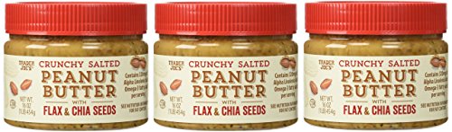Trader Joe's Crunchy Salted Peanut Butter with Flax & Chia Seeds - 16