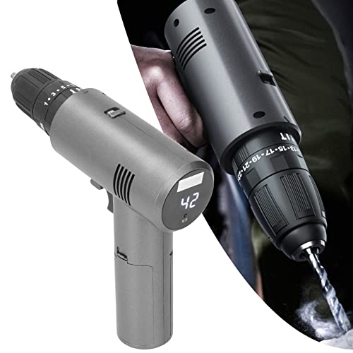 Elektrische Bohrmaschine, 3 Funktionen Starke Schlagkraft 2 Geschwindigkeiten Schmutzabweisende Akku-Bohrmaschine zum… – Bild 3