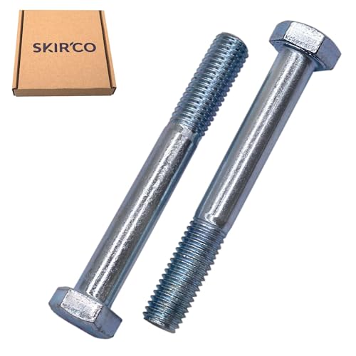 SKIR’CO (2 Stück) Sechskantschrauben aus verzinktem Stahl M12 x 90 mm, Sechskantschrauben nach DIN 931, teilweise mit Gewinde, Sechskantschrauben