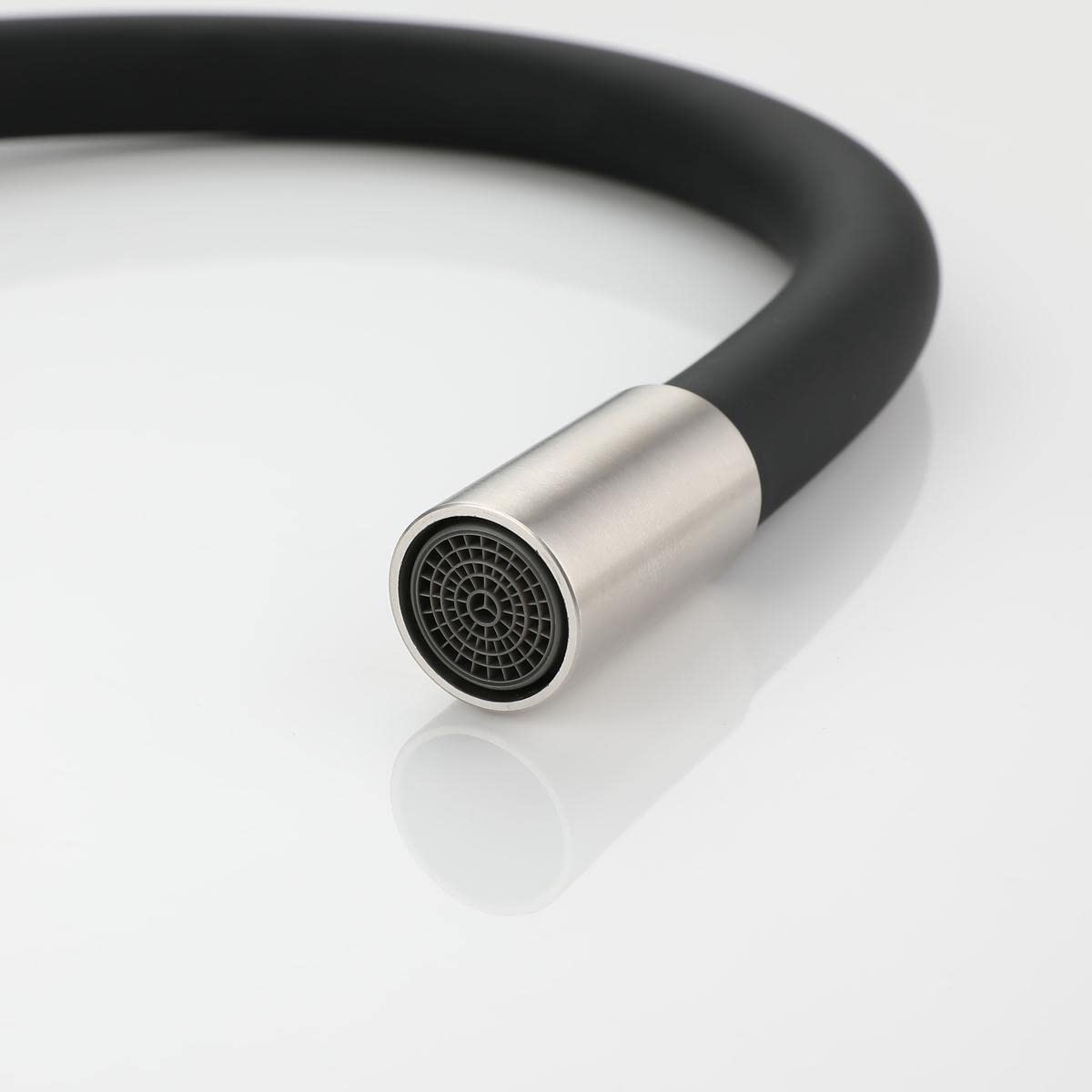 HomeLava Grifo de Cocina de Pared Grifo de Montaje en Pared Tubo de Silicona Flexible Giratorio a 360 ​​° Agua Fría
