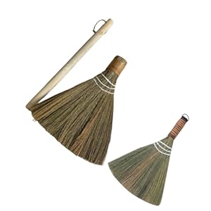 Ciyodo Bambusbesen 2 Stück Handbesen Set
