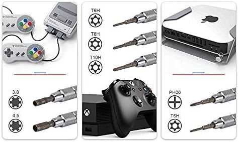 23IN1 screwdriver kit compatible for Nintendo Switch, PS5, Xbox One, JoyCon, with Y000 and Torx T6 T8 T10 screwdriver game bit for Switch Lite, PS4, NES, GBA, Xbox Controller repair kit