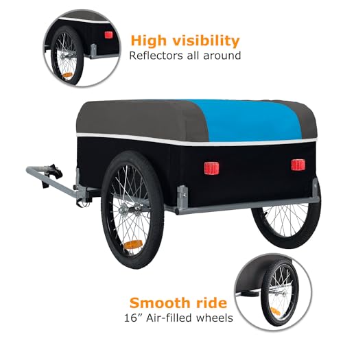 Tiggo Cargo II Fahrrad Lastenanhänger mit 130 Liter Volumen Klappbar Fahrradanhänger Transportanhänger