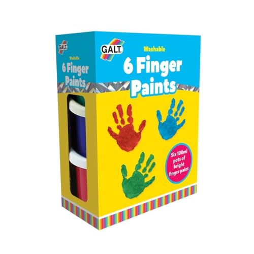 Galt 6 Finger Paints Washable Finger Paints For Toddlers Ages 2 Years +