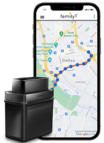 Family1st OBD GPS Tracker for Vehicles, Car Location Tracker Device with Smart Alerts and Instant Car and Driver Safety Monitoring Reports, Trip History, Driving Alert, Geo Fence, Engine Diagnostics