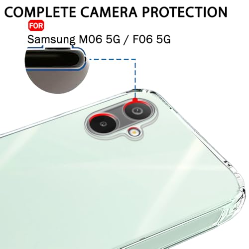Image of TheGiftKart Back Cover Soft Case for Samsung Galaxy M06 5G / F06 5G | Best Camera Protection | Inbuilt Dust Plugs & Anti-Slip Grip | Ultra Clear Slim Case for Samsung M06 / F06 (Silicone, Transparent)