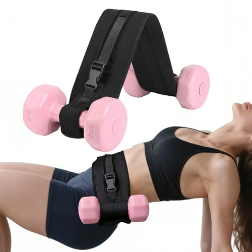 AQVGJQ Hip Thrust Belt for Women: 35mm Pad & 200lbs Capacity Glute Trainer