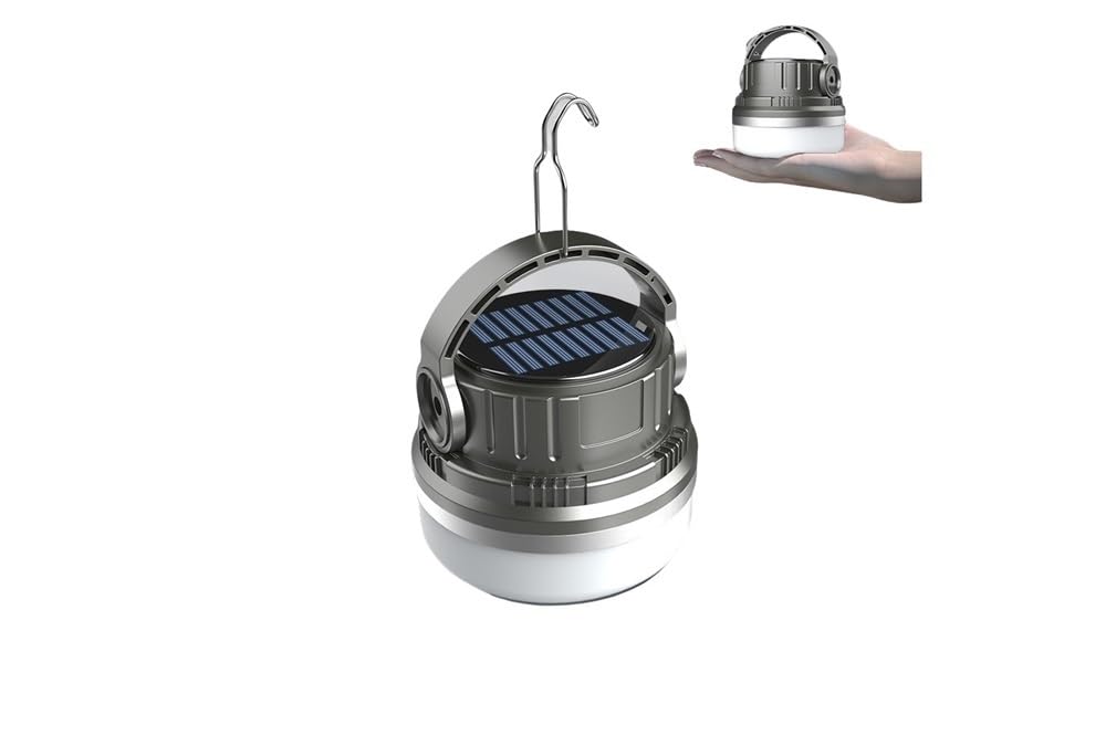 Tragbare Solar-Taschenlampe: Campingausrüstung, perfekt für Outdoor-Enthusiasten und Picknick-Liebhaber und Fahrten ohne Autofahren