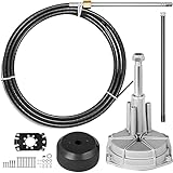 CREDSTAR Boat Steering Control Cable 16“ Outboard Mechanical Rotary Steering Kit 16 Feet Boat Power