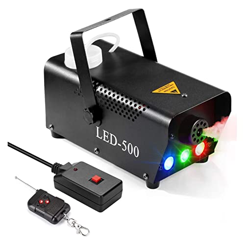 Machine à brouillard Halloween 500W LED avec télécommande RVB pour fête - 2