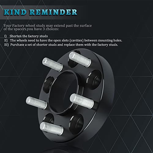1in Hubcentric Spacers 5x114.3mm (70.5mm Hub Bore, 1/2x20 Studs) 5x4.5\" to 5x4.5\" Wheel Spacers Adapter 25mm FITS Ford Explorer Mustang Ranger Crown Victoria, Lincoln Mark VII, Mazda B2500 B3000