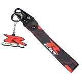 ygiussh Motorcycle Accessories Key Chain Keyring CNC Alloy Reinforced Fabric Keychain Compatible with with SUZUKI GSX-R GSXR 600 750 1000