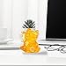 Reyife Yellow Crystal Lucky Cat Figurine Hand Carved Maneki Neko Money Cats Statue Feng Shui Decoration for Home Office Attract Good Luck Money Wealth with Gift Box
