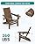 SERWALL Modern Adirondack Chair, Folding Adirondack Chair with Cup Holders, Outdoor HDPE Fire Pit Chair for All Weather Use, Brown