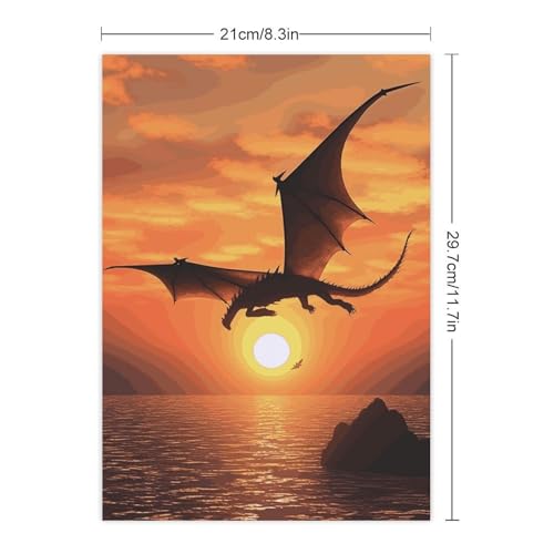 Autocollants étanches dragon volant et coucher de soleil pour PC et gourde