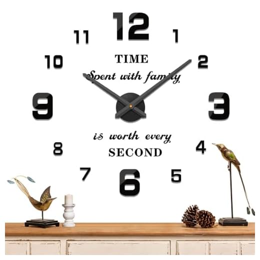 Modern Frameless DIY Wall Clock Large 3D Wall Watch Mirror Numbers for Home Office Decorations