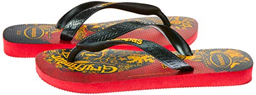 Chinelo, Havaianas, Harry Potter, Vermelho Apache/Preto, 43/44, Adulto Unissex