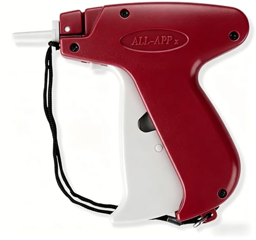 Image of Stitch Gun for Clothes， Handheld Stitch Gun Quick Clothing Fixer，Sewing Kit Includes 1,000 Black Fasteners & 1,000 White Fasteners & 6 Needles，Tagging Gun (Crimson)