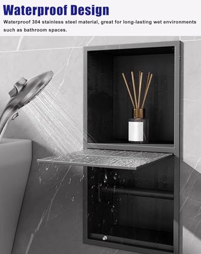 Porte-papier toilette encastré avec étagère : la solution gain de place
