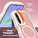 UEEBAI Magnetic for Samsung Galaxy A36 5G/A56 5G Case, Compatible with MagSafe, Transparent Clear Wave Frame Design Soft Edge Cover Matte Shockproof Phone Case- Pink