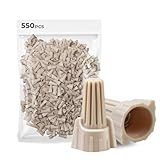 Kevenry 550PCS Tan Wire Connectors Nuts, Winged Electrical Wire End Connectors Caps, Twist-On Easy Screw On Type Connectors, Heavy Duty Easy Twist-On Ribbed Cap, for Connect Electrical Wiring