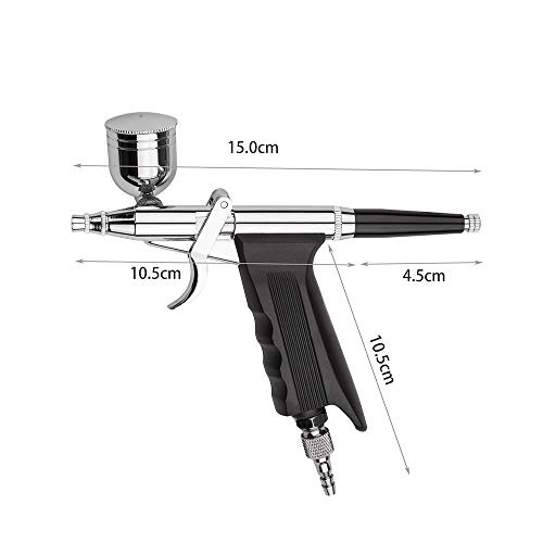 Airbrush Gun, Airbrush Kit Double Action Airbrush Trigger With 0.3Mm Needle For Model Paint, Makeup, Hobby, Nail, Cake Decorating #TOP5