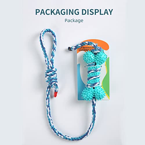 Dlical Dog Toys For Aggressive Chewers Dog Chew Toys Dog Teething Toy Rope Chew Toy For Teeth Cleaning Tug Of War Toy Stress Release Toys For Dog Toys For Small, Medium And Large Dogs(Blue) #TOP6