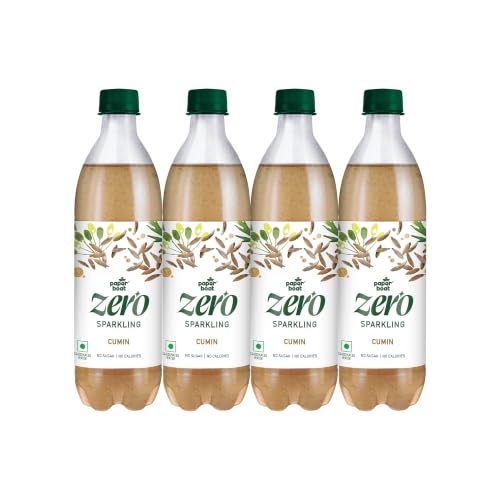 Image of Paper Boat Zero Cumin Sparkling (Soda) Water - Pack of 4, 600 ml Each | Zero Sugar, Zero Calories| Sugar Free| Flavoured Carbonated Water | No Aspartame