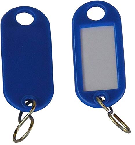 Preisvergleich Produktbild 25 Schlüsselanhänger / Schlüsselschilder blau S- Haken Fa.ars