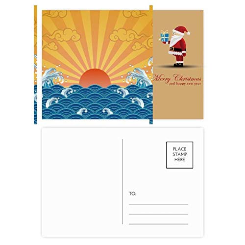 Cartes postales Père Noël autour du sapin pour écrire vos vœux