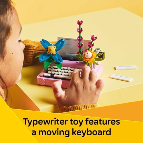 LEGO Creator 3 in 1 Typewriter with Flowers - Building Toy with 3 Building Options, Typewriter, Flowerpot with Pen & Notebook, or Keytar - Gift Idea for Birthdays - 31169 — view 3