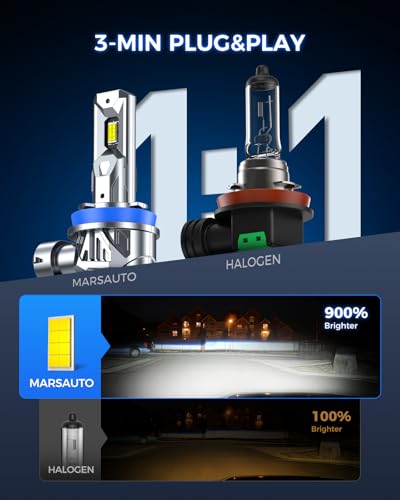 Image of Marsauto 9005 /HB3 H11 /H8 /H9 Light Bulbs Combo and 5202 LED Fog Light Bulbs, 92,000LM Bright 6500K 9005 H11 Bulbs Fit for 2007-2015 Chevy Silverado 1500, Chevy Silverado 2500 HD (2007-2019), Pack of 6