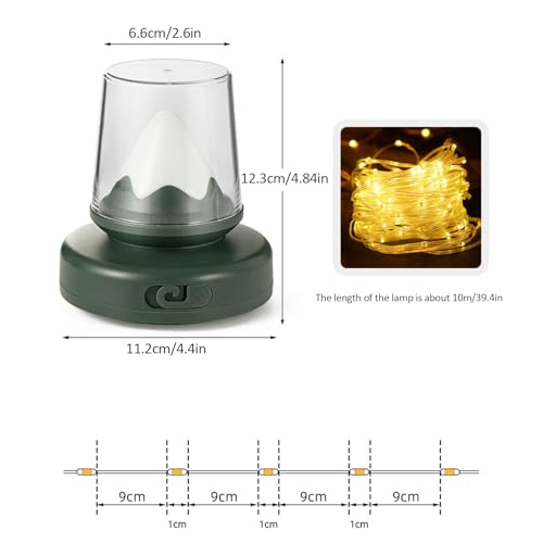 Lanterne de tente avec ruban led rétractable 10 m et auvent étanche extérieur - 5