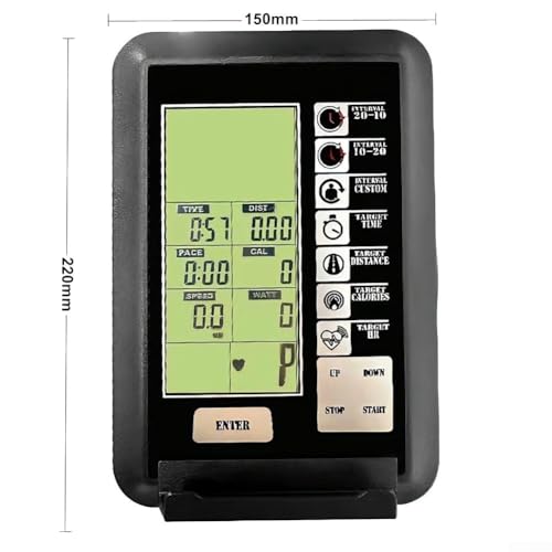 Monitor de pantalla de visualización de entrenador elíptico con sensor de pulso 6