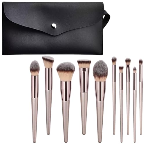 GWEOR 11 pcs Pinceau Maquillage Set, Pinceaux maquillages pinceau maquillage, set pinceaux maquillage, Pinceaux de Maquillage Professionnels, avec Trousse de Maquillage