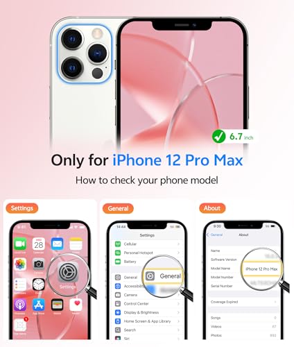 Image of FNTCASE for iPhone 12 Pro Max Case: [Compatible with Magsafe] Translucent Matte Magnetic Phone Cover - Military Grade Drop Protection Shockproof Protective Cases - Light Pink
