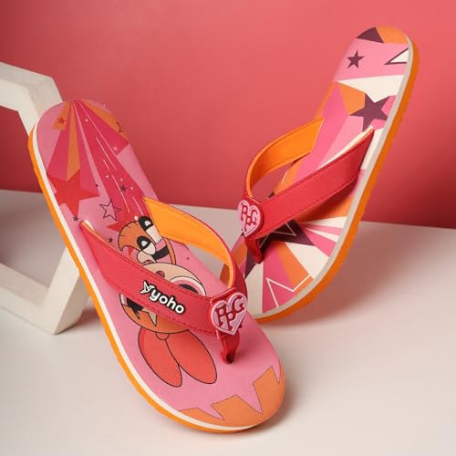 Image of YOHO Slippers for Women | Comfortable and Lightweight Flipflops | WB Cartoon & Comic Characters: Tom & Jerry and PowerPuff Girls Footwear for Woman & Girls