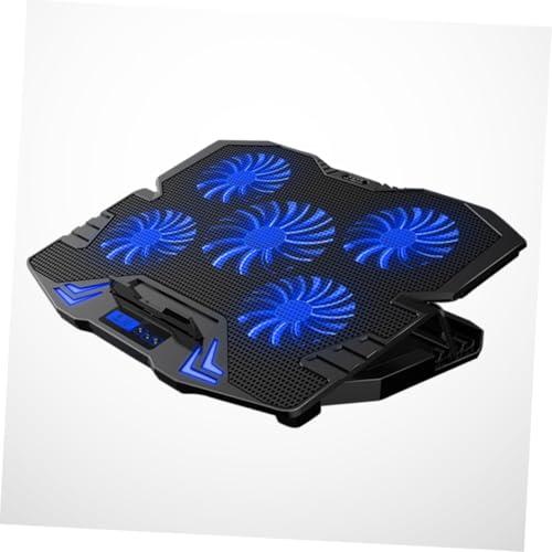 CHICAMPERA Notebook Cooler con Ventole Silenziose Base Raffreddamento Laptop Regolabile con Superficie in Antiscivolo Supporto Ergonomico Nero e Blu Touch Compatibile con Portatili Varie