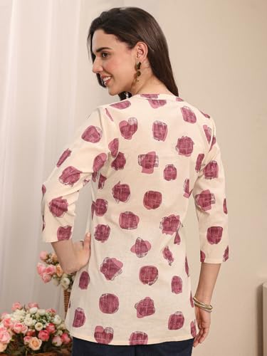Image of Libas Printed Cotton A Line Shirts Suit