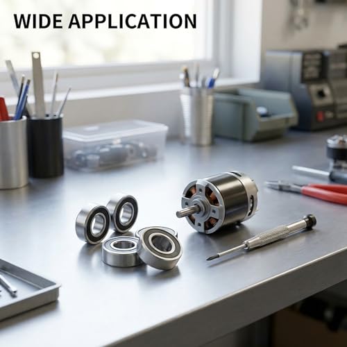 MR105-2RS Ball Bearings (5mmx10mmx4mm), 20PCS Double Rubber Sealed Miniature Deep Groove Ball Bearings (MR105-2RS) by HDongany - Used condition - Image 7