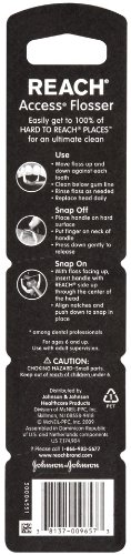 Reach Access Flosser Refill Pack Disposable Snapon heads, Unflavored, 28 Count (Pack of 2)