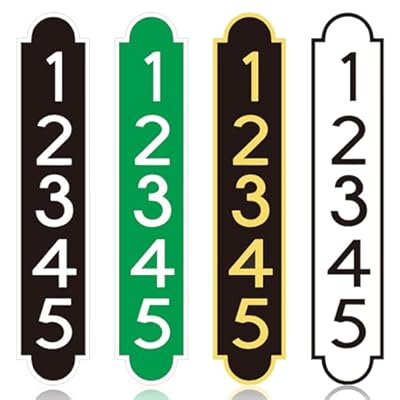 Reflective Address Plaque Vertical - (18'' x 3.5 '') Personalized Address Sign,House Number Sign Plaque,House Address Numbers for Outside House,Yard,Garden,Brick Mailbox,Fence,Driveway